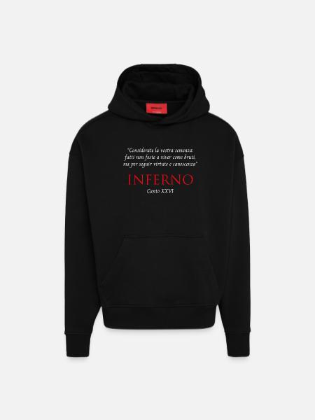Inferno Canto XXVI Divine Commedy Considerate - Hoodie- made by SPREAD  - SOLID BLACK
