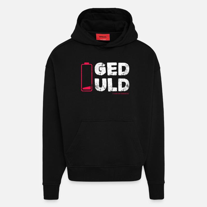 Geduld – nicht meine Kernkompetenz Statement - Hoodie- made by SPREAD - SOLID BLACK