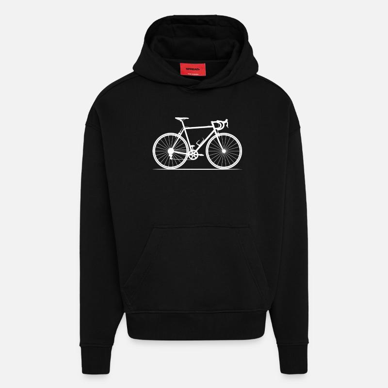Cyclisme Cyclisme VTT - Sweat à capuche bio épais oversize fabriqué en UE - SOLID BLACK