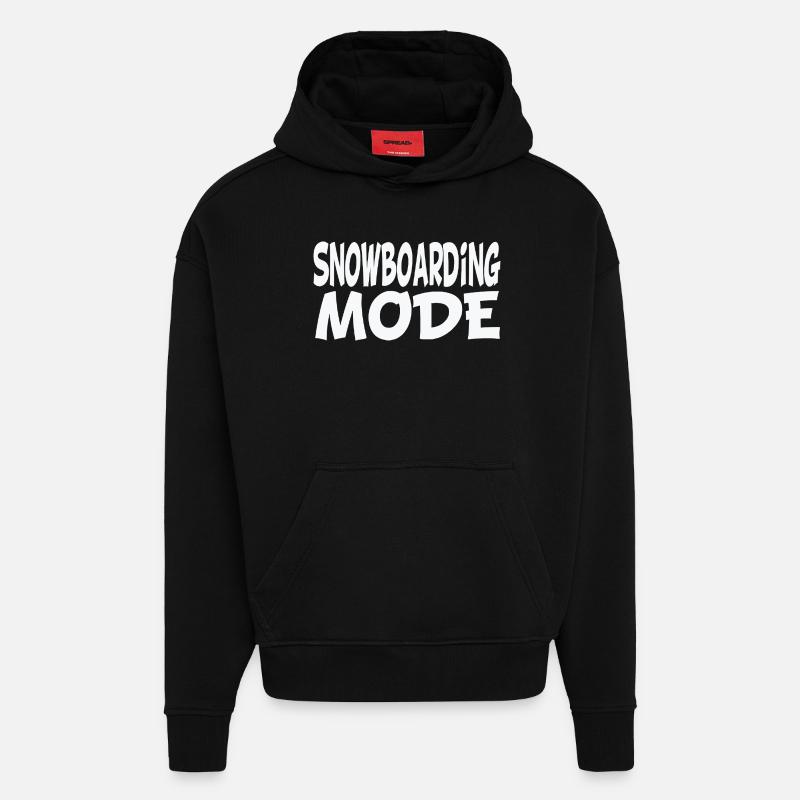 Mode snowboard - Sweat à capuche bio épais oversize fabriqué en UE - SOLID BLACK