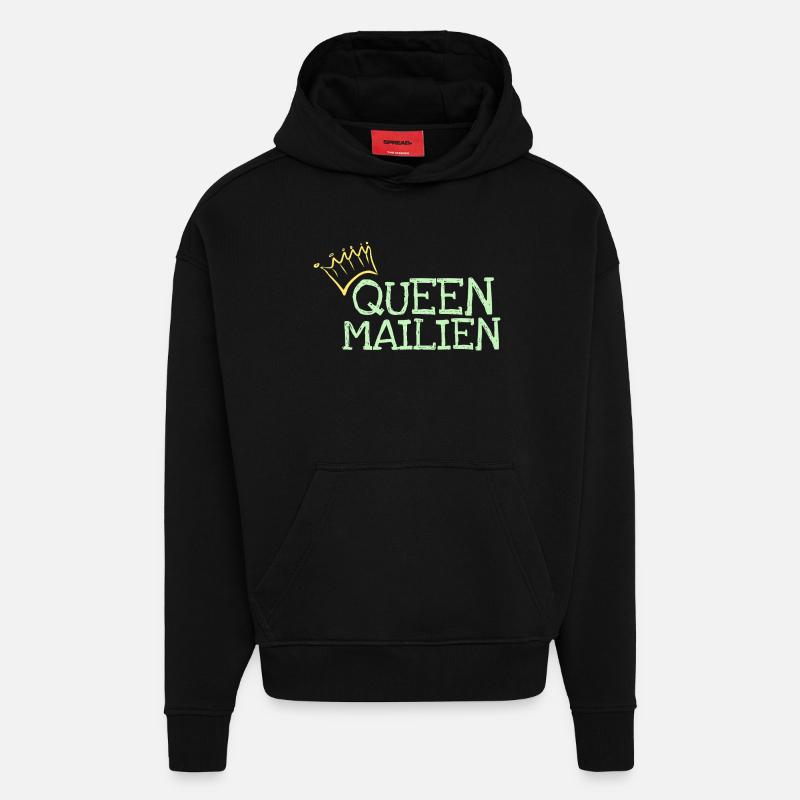 Mailien - Sweat à capuche bio épais oversize fabriqué en UE - SOLID BLACK