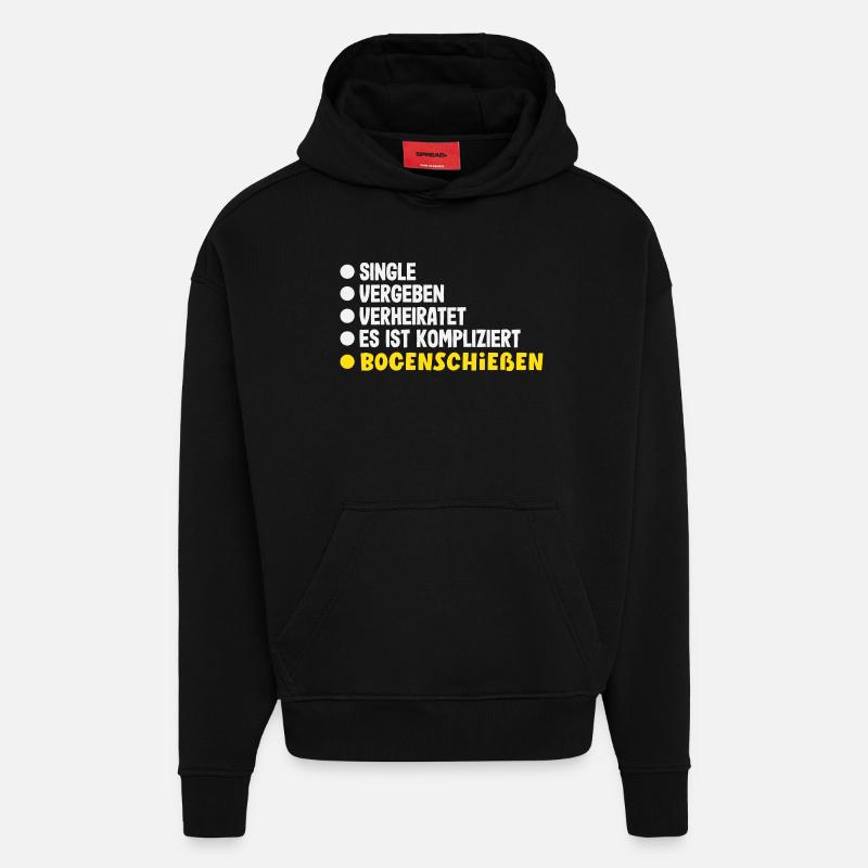 Ich gehe Bogenschießen - Hoodie- made by SPREAD  - SOLID BLACK