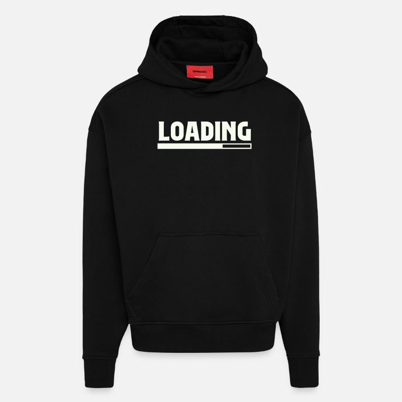 Loading - Hoodie- made by SPREAD  - SOLID BLACK