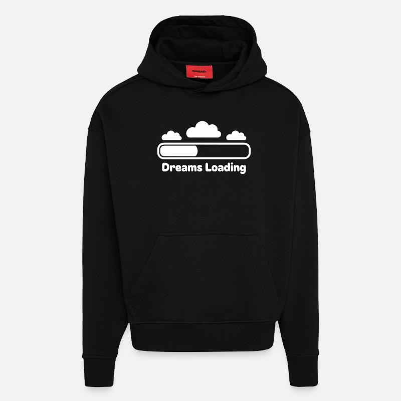Dreams Chargement Cloud Progress - Sweat à capuche bio épais oversize fabriqué en UE - SOLID BLACK