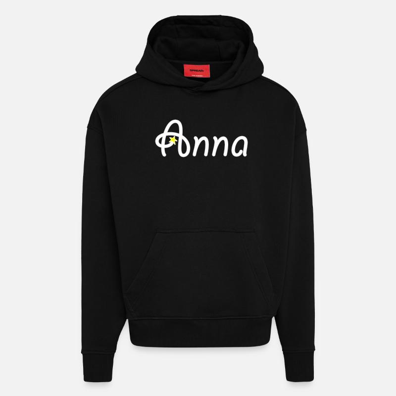 Anna - Sweat à capuche bio épais oversize fabriqué en UE - SOLID BLACK