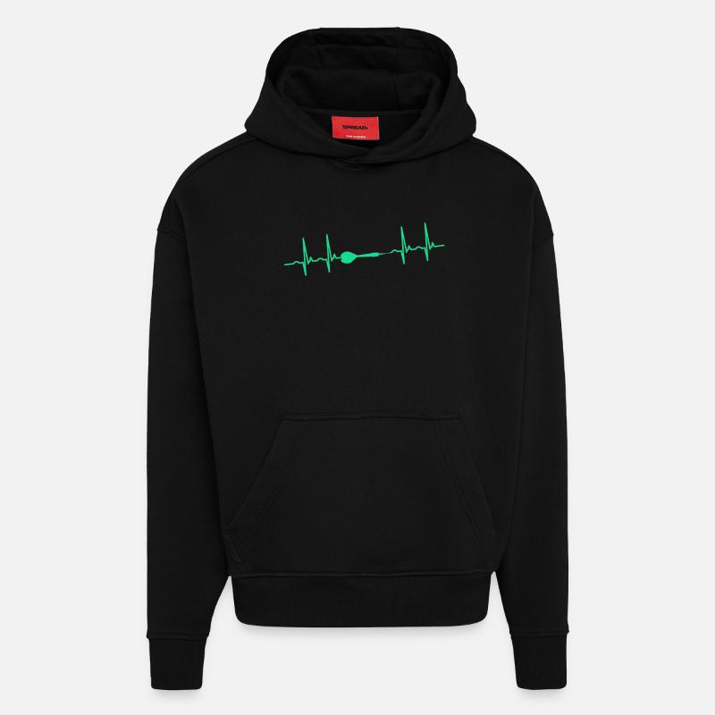 Dart Darter Darten - Hoodie- made by SPREAD  - SOLID BLACK