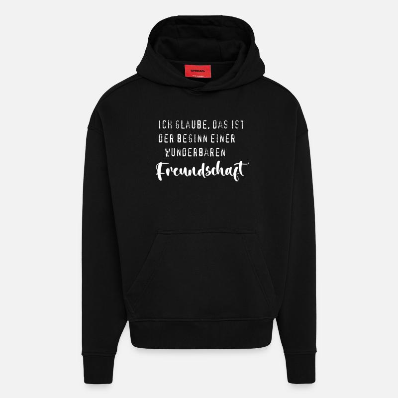 Wunderbare Freundschaft - Hoodie- made by SPREAD  - SOLID BLACK