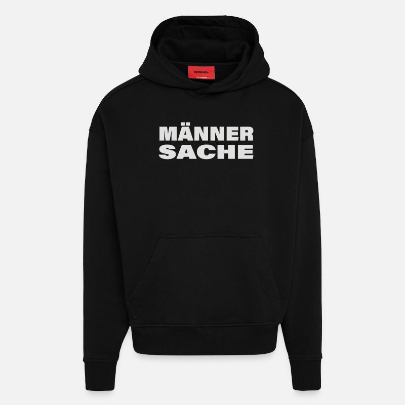 MÄNNERSACHE - Hoodie- made by SPREAD  - SOLID BLACK