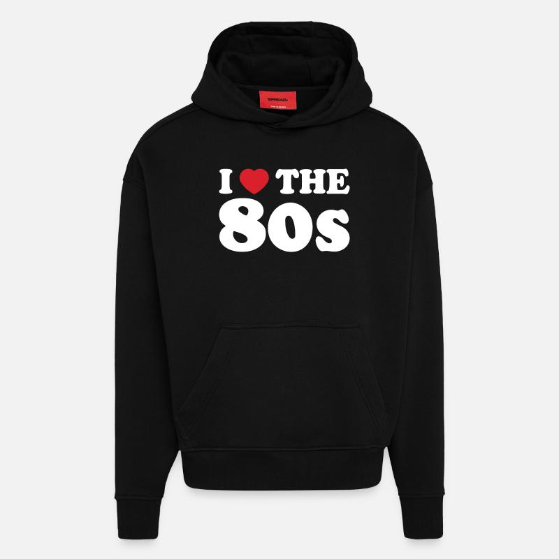 Ich liebe den Retro-Stil der 80er. - Hoodie- made by SPREAD  - SOLID BLACK