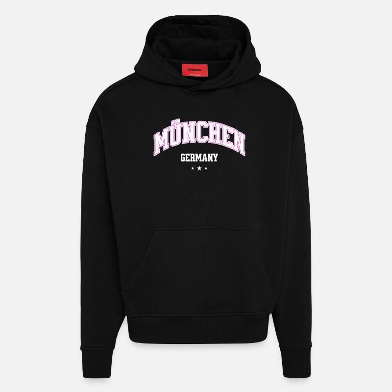 München Neonbogen Flair - Hoodie- made by SPREAD  - SOLID BLACK