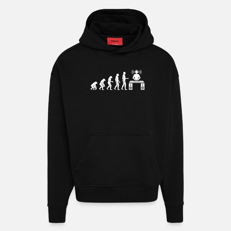 Evolution zum DJ - Hoodie- made by SPREAD  - SOLID BLACK