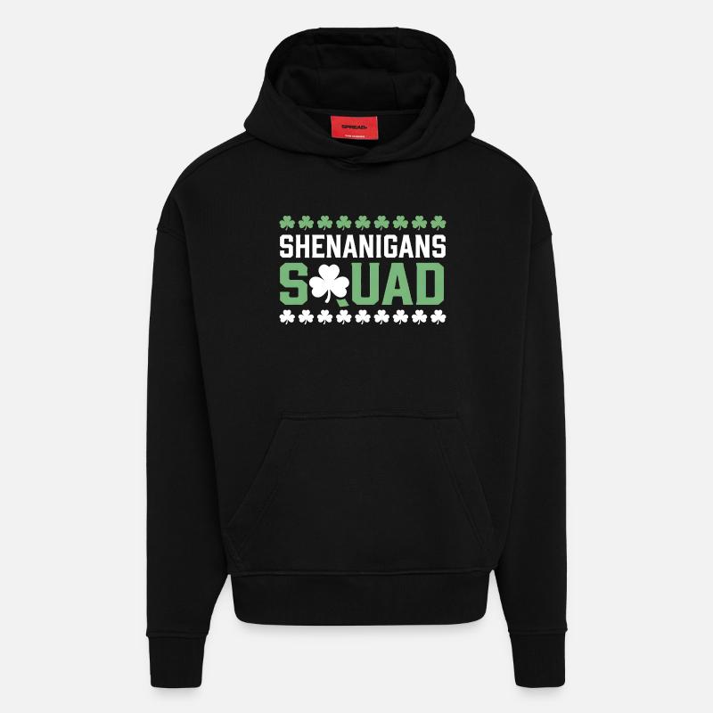 Équipe de Chicanements Shamrock Tee - Sweat à capuche bio épais oversize fabriqué en UE - SOLID BLACK