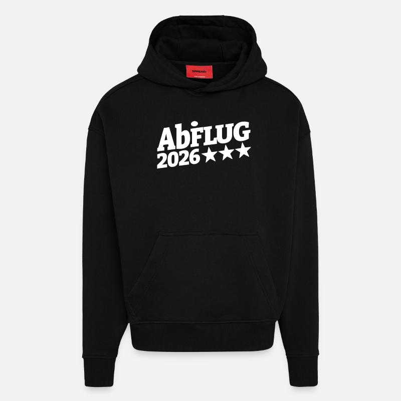 Abi Abflug 2026 Sternenpfad | Durchstarten - Hoodie- made by SPREAD - SOLID BLACK