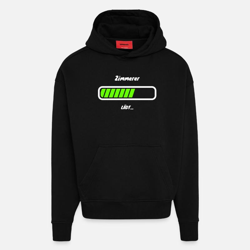 Zimmerer Handwerker Beruf Witziger Spruch - Hoodie- made by SPREAD  - SOLID BLACK
