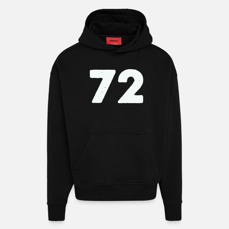 72 - Sweat à capuche bio épais oversize fabriqué en UE - SOLID BLACK