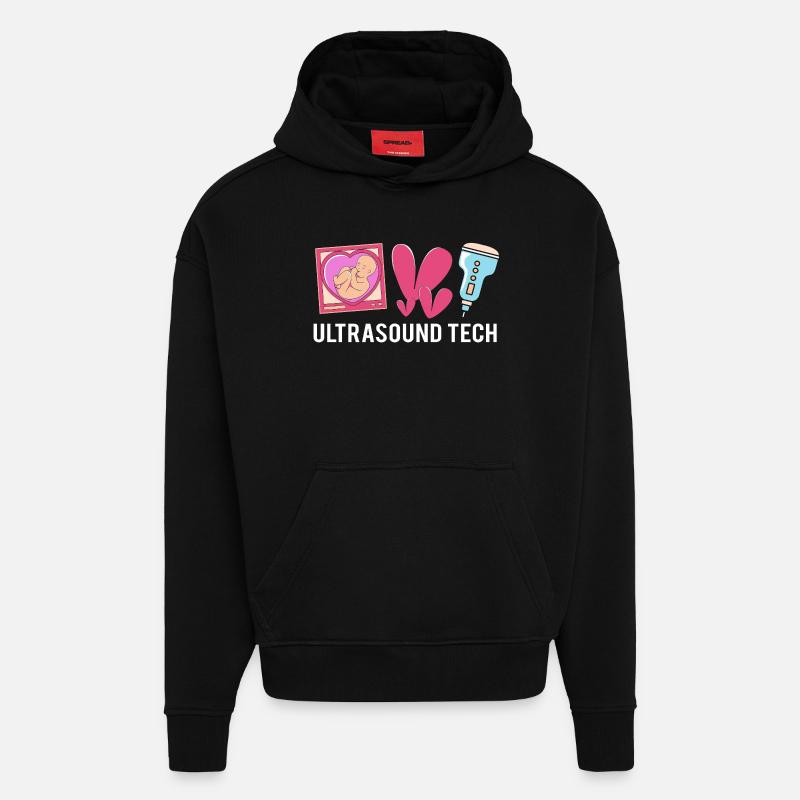 Ultrasonic Technician Ultrasonic Technician - Hoodie- made by SPREAD  - SOLID BLACK