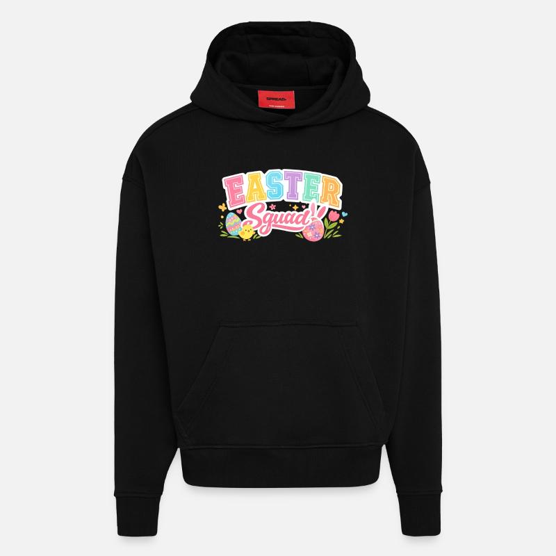 Easter Squad Egg Hunt - Hoodie- made by SPREAD  - SOLID BLACK