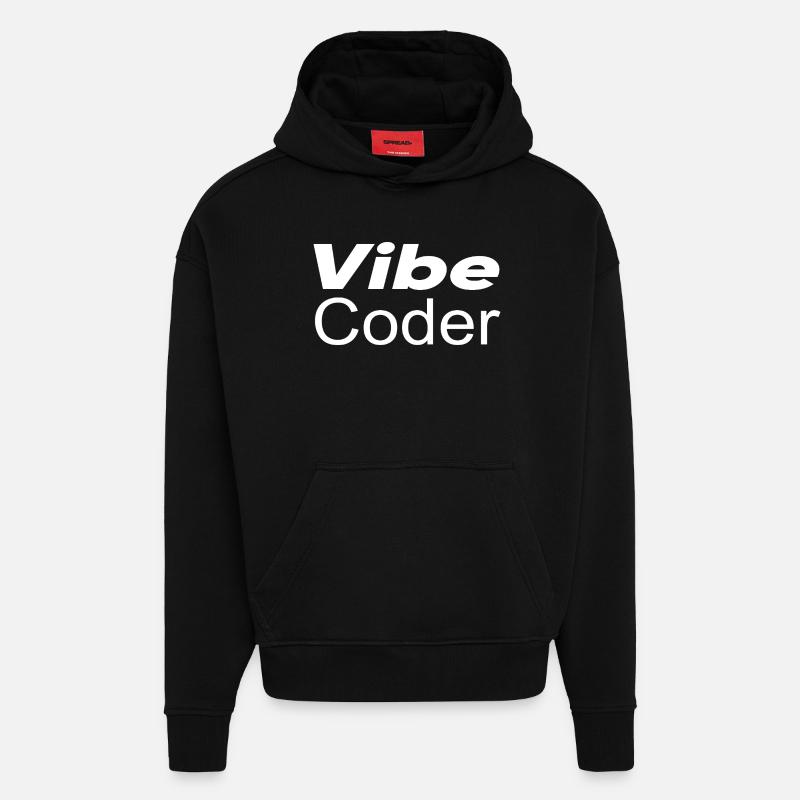Techno-Utopie: Vibe Coder - Hoodie- made by SPREAD  - SOLID BLACK