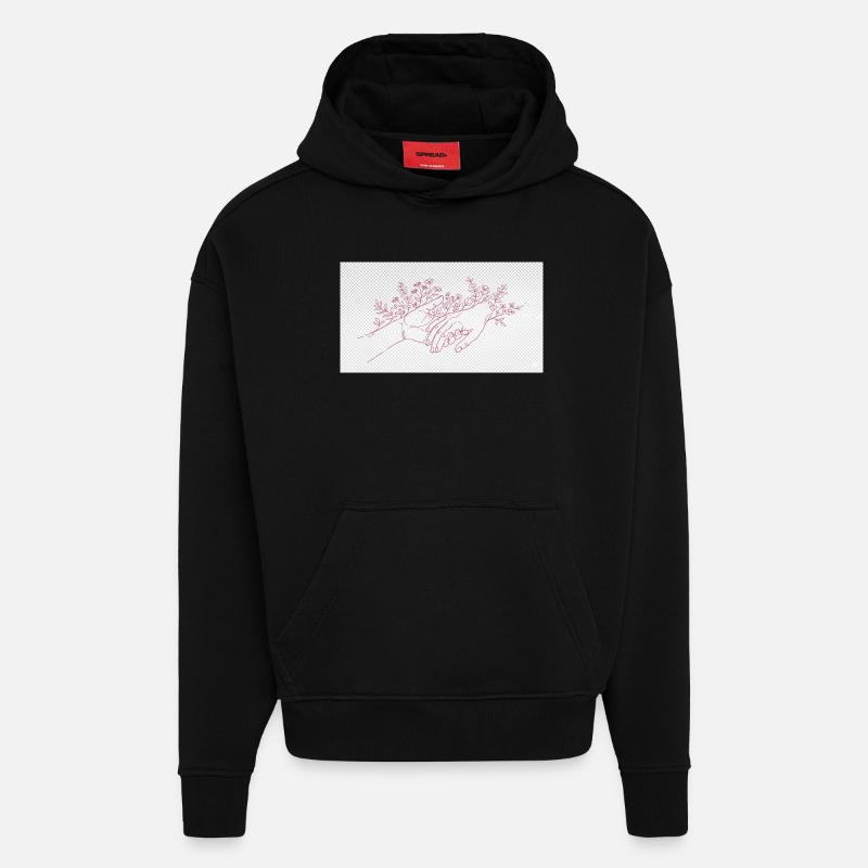 Hand der Beschützerin - Hoodie- made by SPREAD - SOLID BLACK