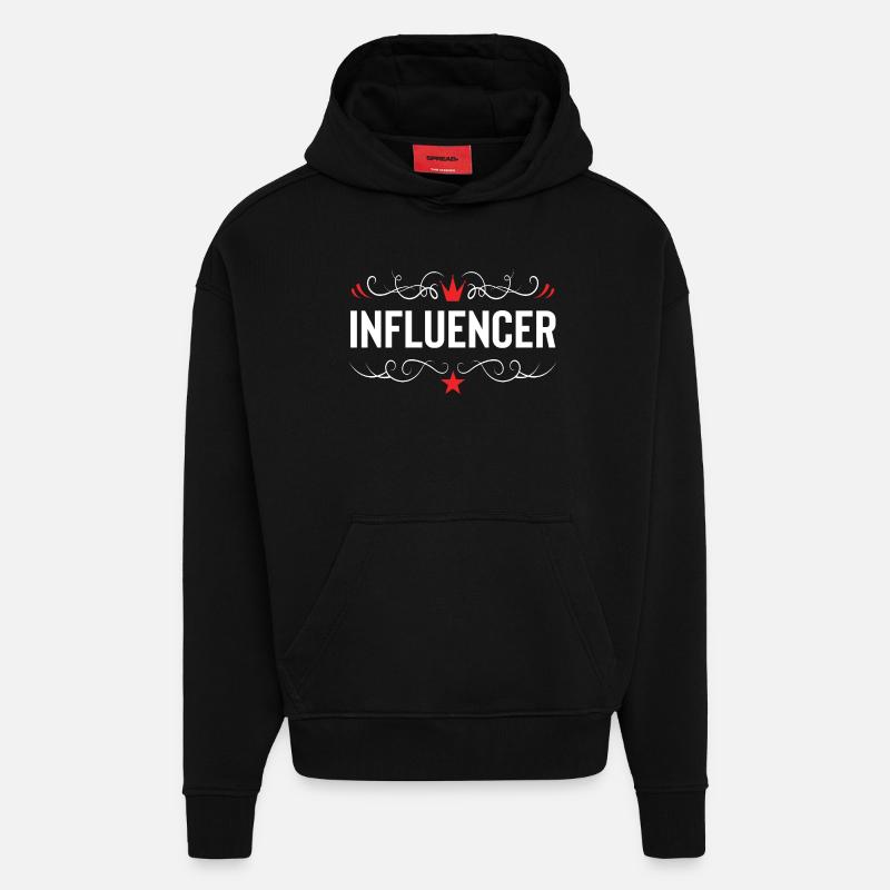 Influencer Beruf - Hoodie- made by SPREAD - SOLID BLACK