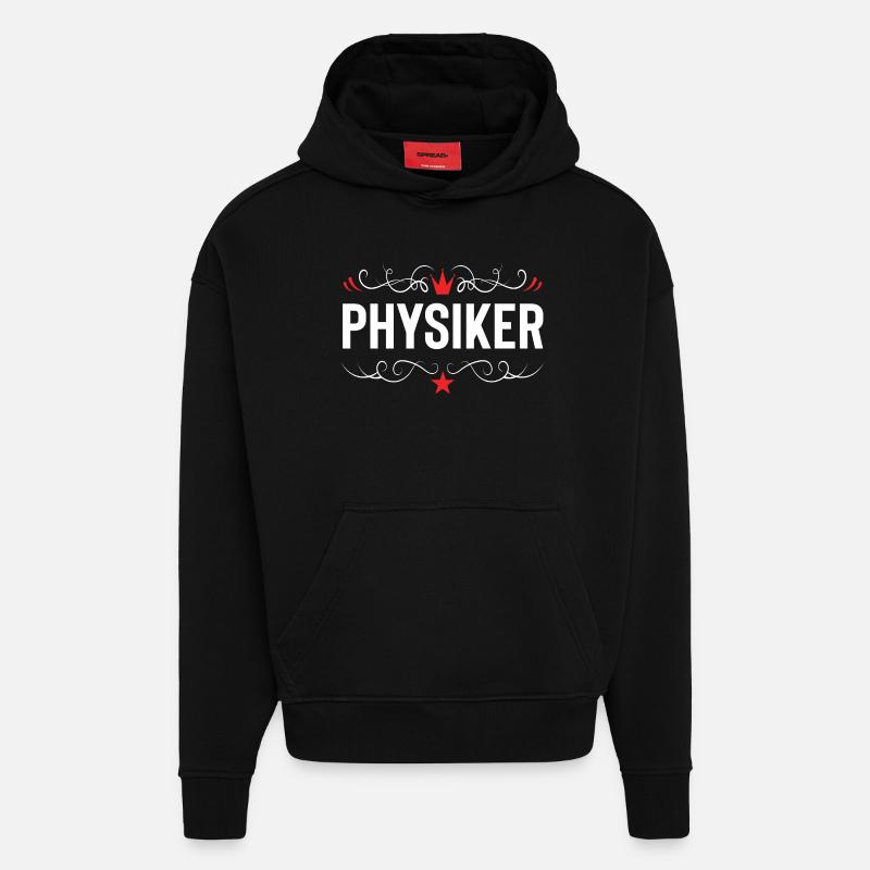 Physiker Beruf - Hoodie- made by SPREAD - SOLID BLACK