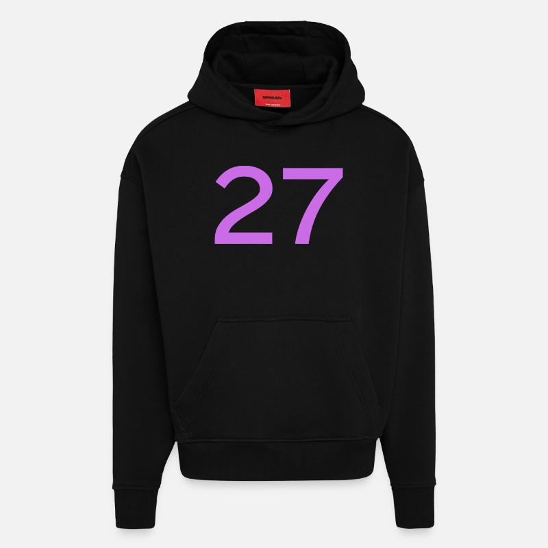 27 - Sweat à capuche bio épais oversize fabriqué en UE - SOLID BLACK