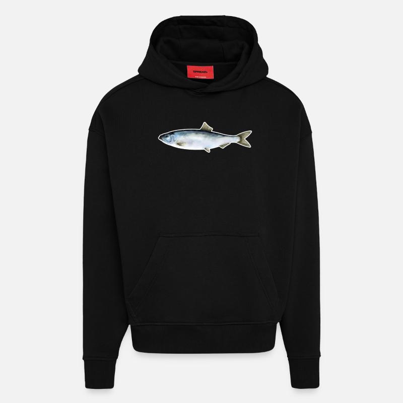 Hering . 1 - Hoodie- made by SPREAD - SOLID BLACK