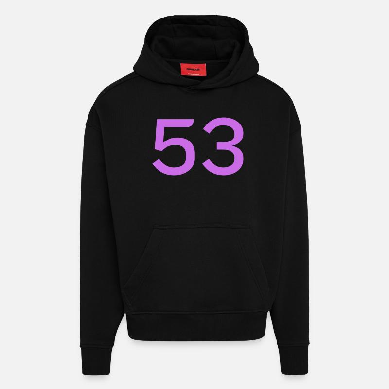 53 - Sweat à capuche bio épais oversize fabriqué en UE - SOLID BLACK