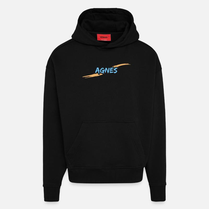 Agnès - Sweat à capuche bio épais oversize fabriqué en UE - SOLID BLACK
