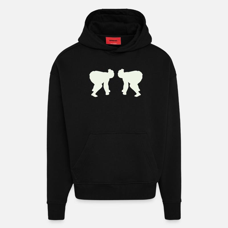 Sumos - Sweat à capuche bio épais oversize fabriqué en UE - SOLID BLACK