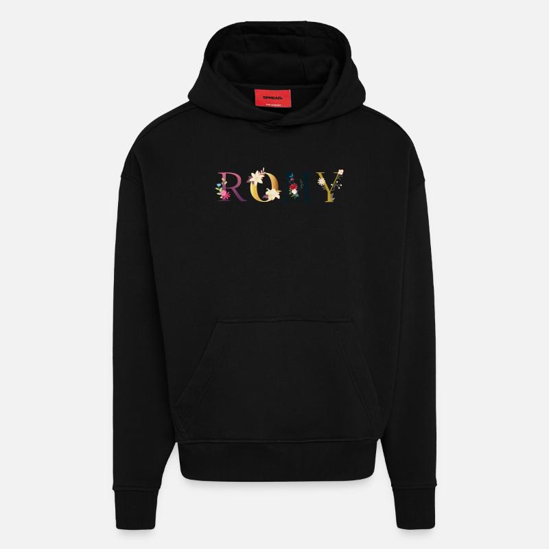 Romy - Sweat à capuche bio épais oversize fabriqué en UE - SOLID BLACK