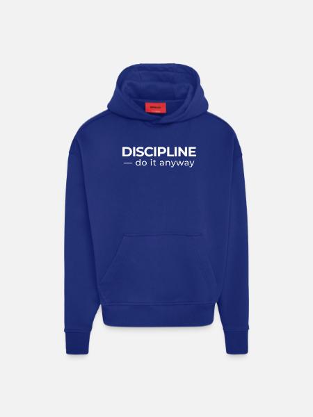 Discipline – Minimal Statement Shirt - Hoodie- made by SPREAD  - SOLID BLACK