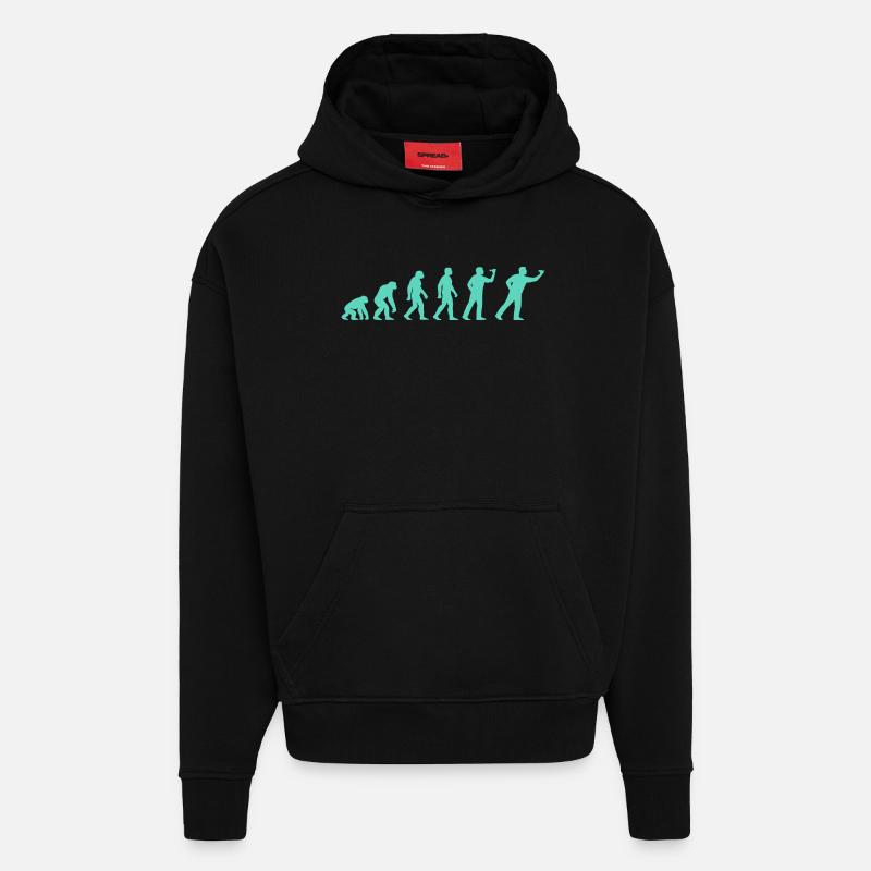 Advanced evolutionary silhouette - Hoodie- made by SPREAD  - SOLID BLACK