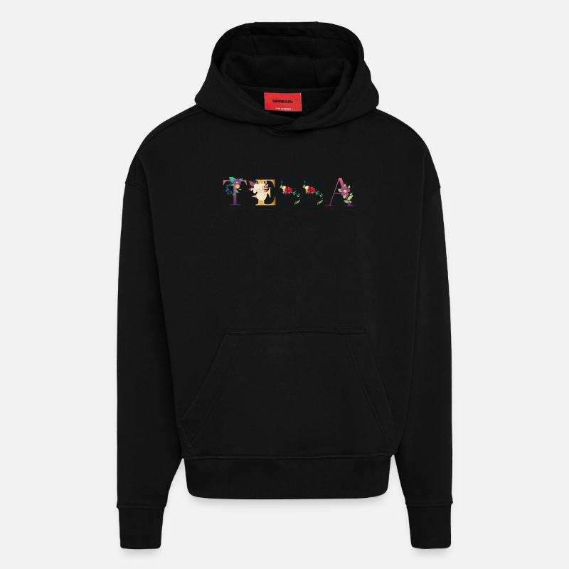 Tessa - Sweat à capuche bio épais oversize fabriqué en UE - SOLID BLACK