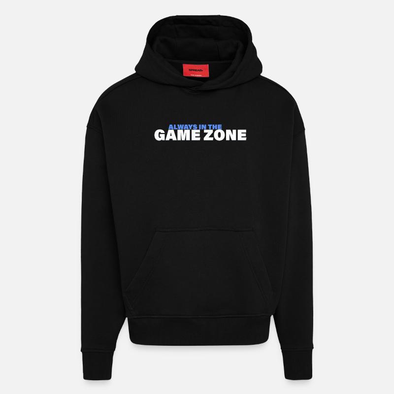ZONE DE JEU - Sweat à capuche bio épais oversize fabriqué en UE - SOLID BLACK
