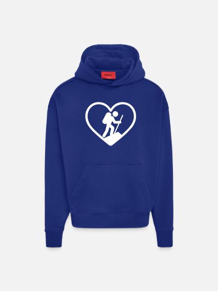 Heart Hiking – Outdoor Adventure Lover - Hoodie- made by SPREAD  - SOLID BLACK