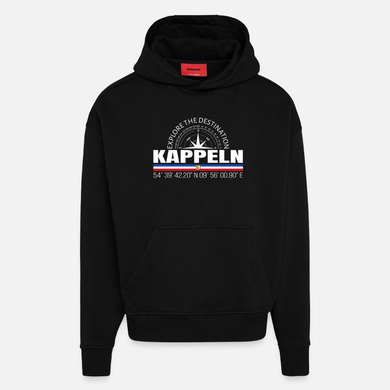Kappeln - Sweat à capuche bio épais oversize fabriqué en UE - SOLID BLACK