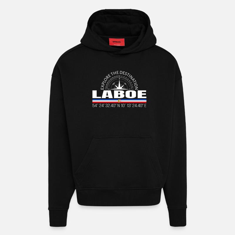 Laboe - Sweat à capuche bio épais oversize fabriqué en UE - SOLID BLACK