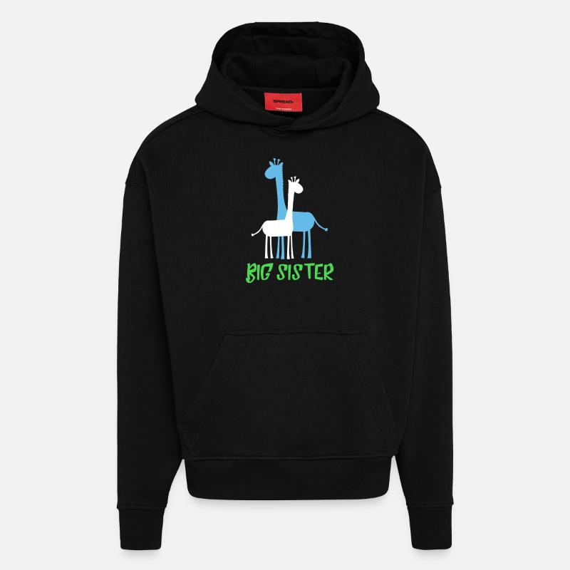 Große Schwester - Hoodie- made by SPREAD  - SOLID BLACK