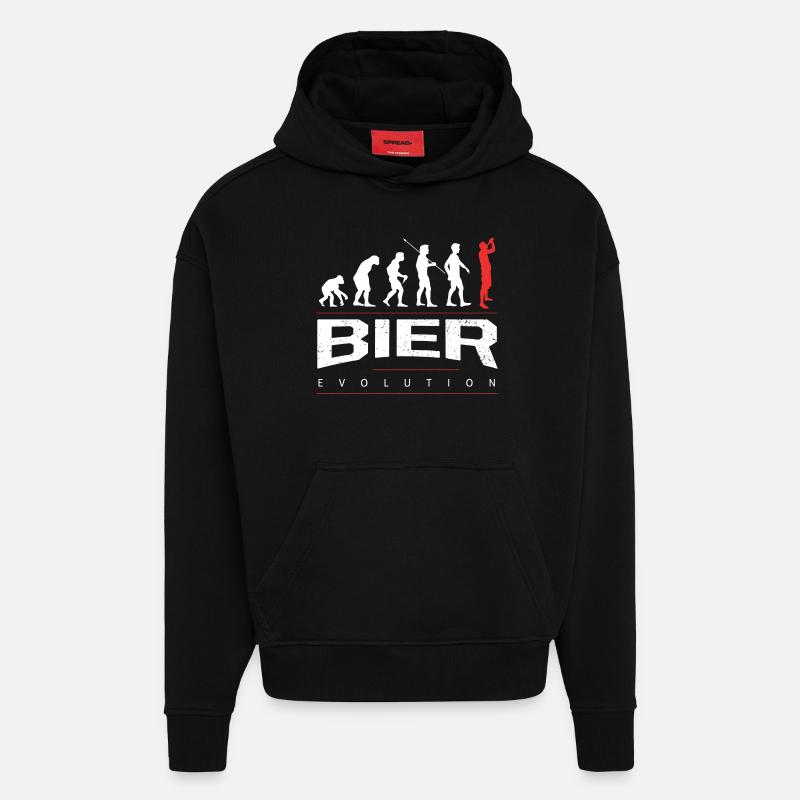 The beer evolution - Hoodie- made by SPREAD  - SOLID BLACK