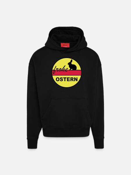 Frohe Ostern 3c - Hoodie- made by SPREAD  - SOLID BLACK