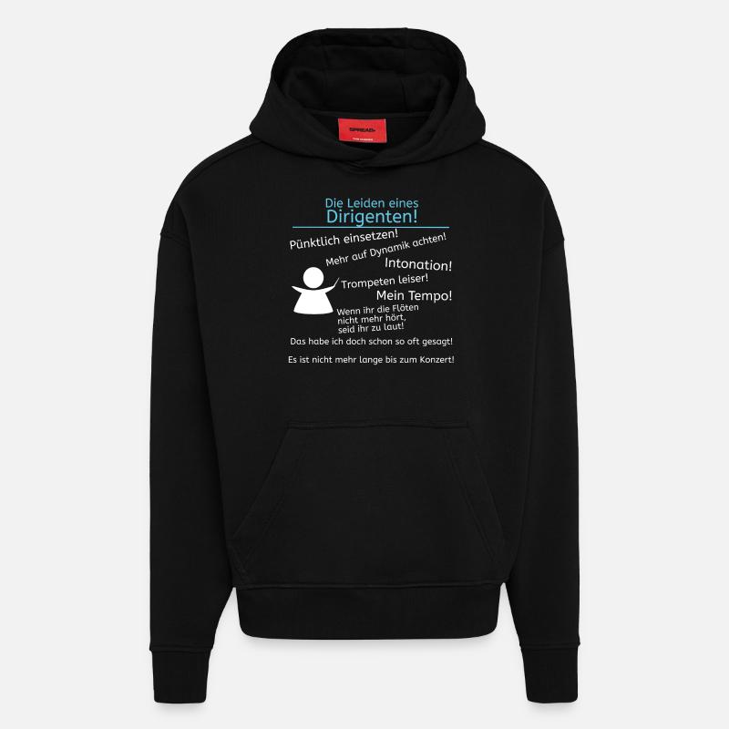 Leiden eines Dirigenten - Hoodie- made by SPREAD  - SOLID BLACK