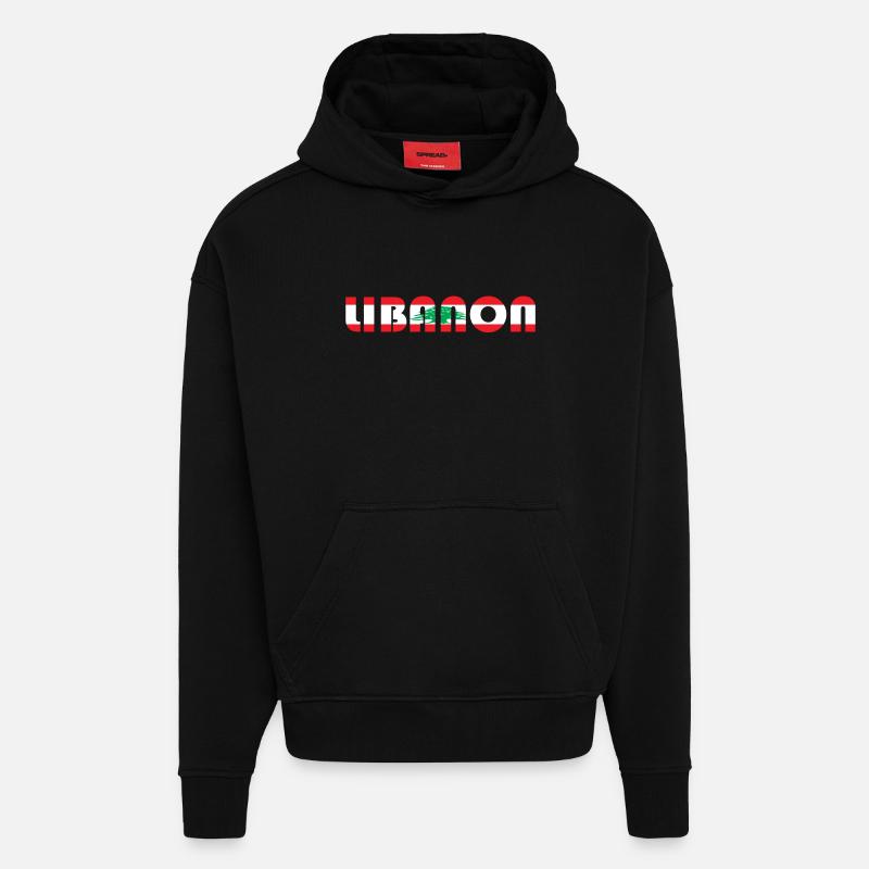 Libanon - Hoodie- made by SPREAD  - SOLID BLACK