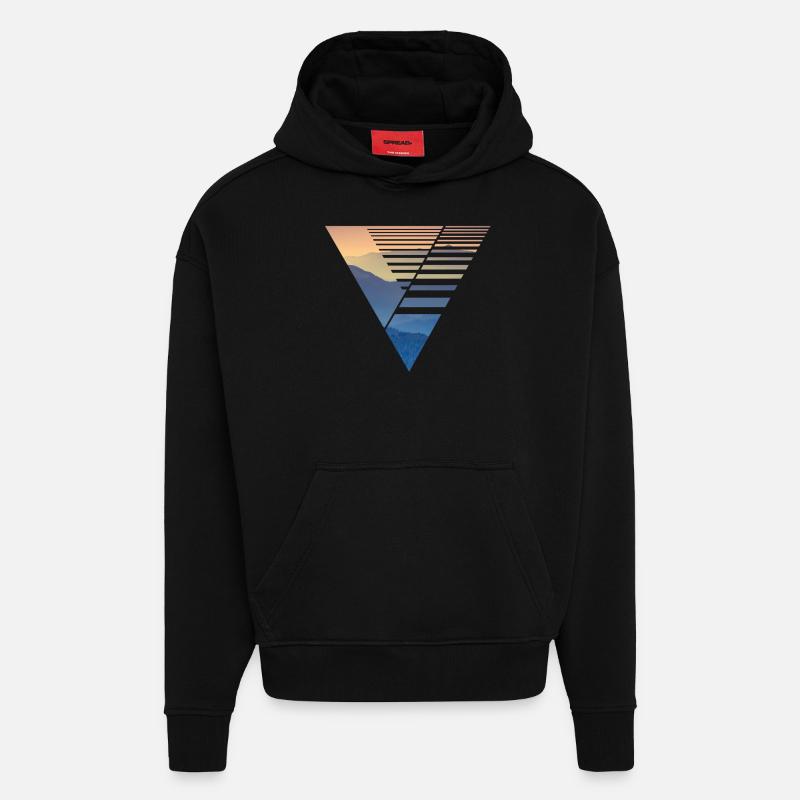 Vector Design Triangle - Hoodie- made by SPREAD  - SOLID BLACK