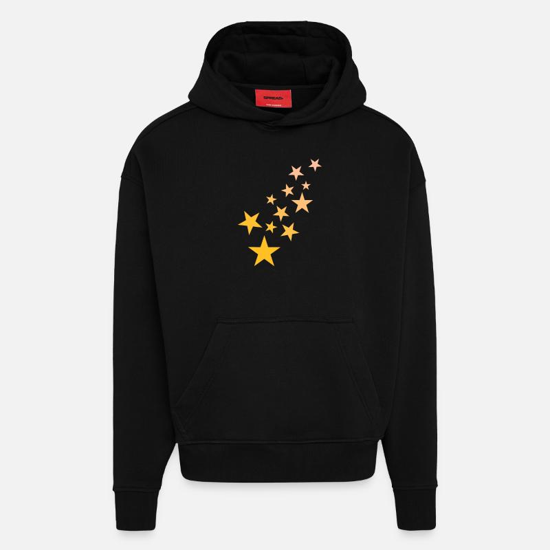 Stern Sternchen Muster Sternenhimmel - Hoodie- made by SPREAD  - SOLID BLACK