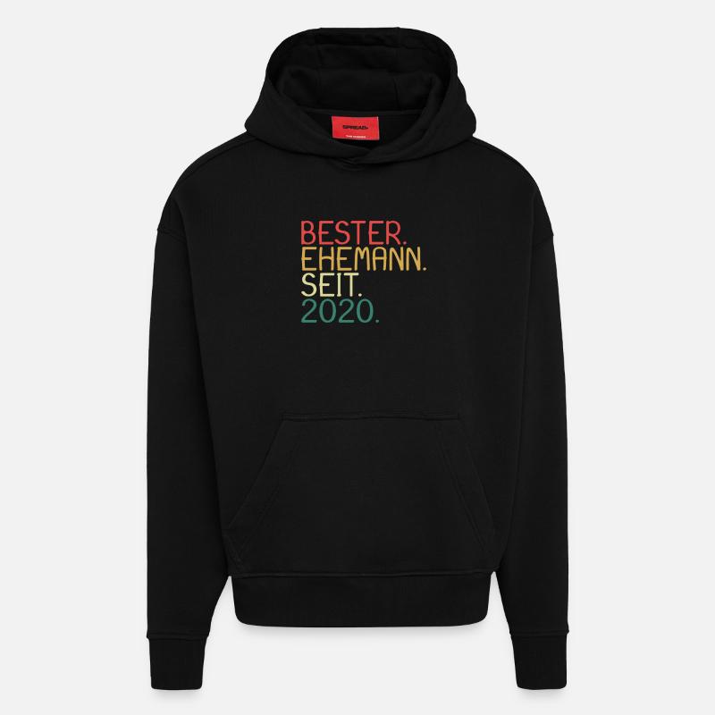Bester Ehemann seit 2020 - Hoodie- made by SPREAD  - SOLID BLACK