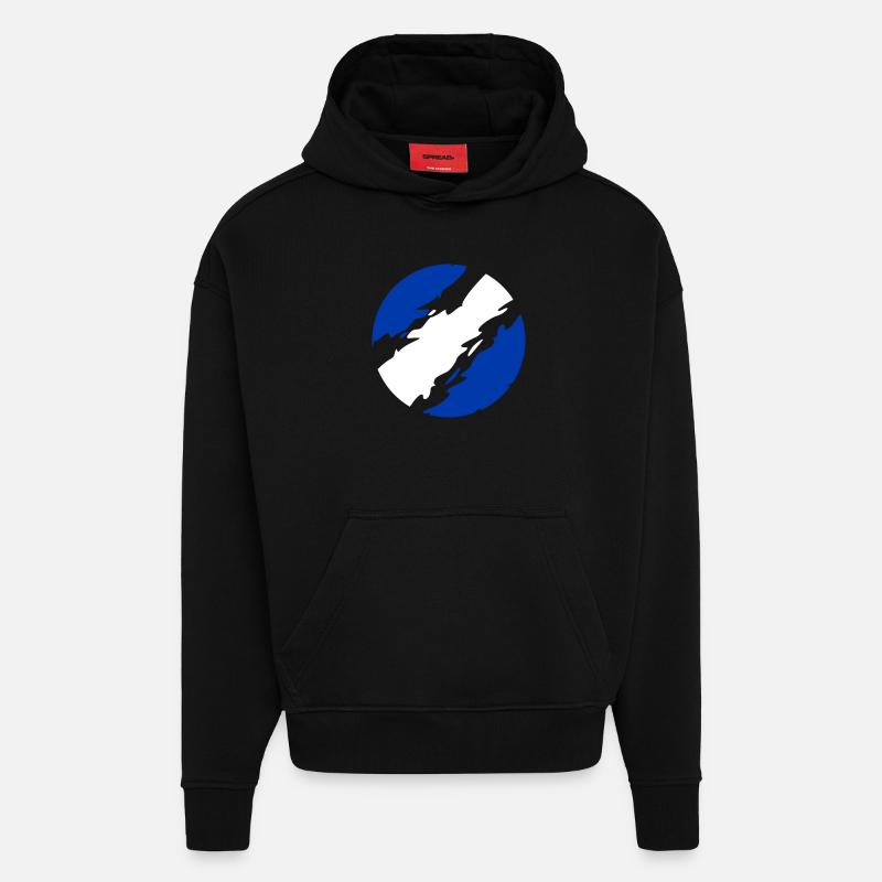 Grèce - Sweat à capuche bio épais oversize fabriqué en UE - SOLID BLACK