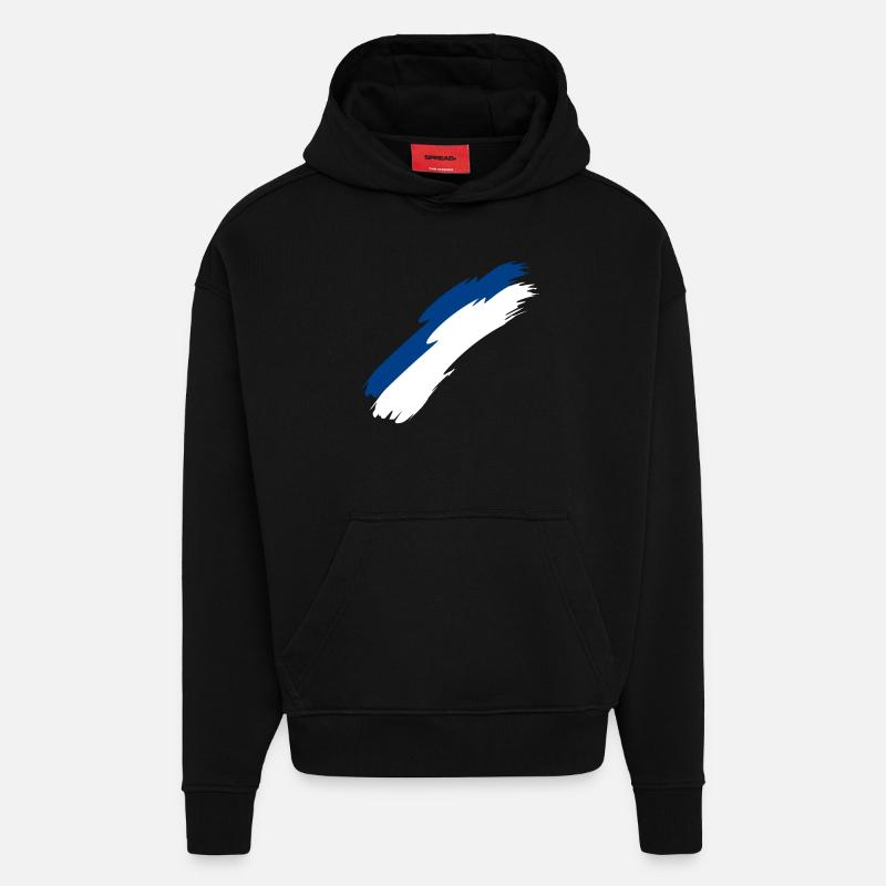 Finlande - Sweat à capuche bio épais oversize fabriqué en UE - SOLID BLACK