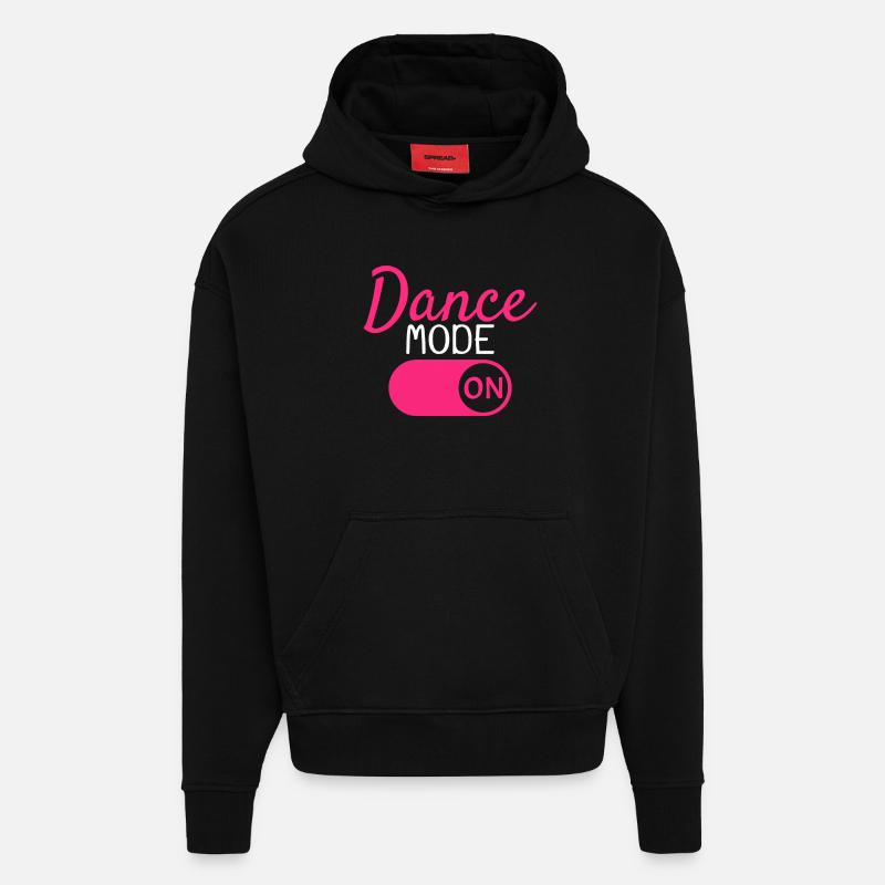 Danse rythmique - Sweat à capuche bio épais oversize fabriqué en UE - SOLID BLACK