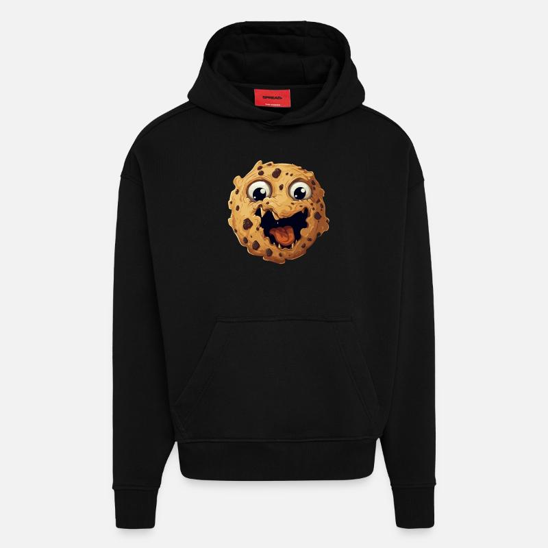 Biscuits sucrés Gâteries Joie - Sweat à capuche bio épais oversize fabriqué en UE - SOLID BLACK
